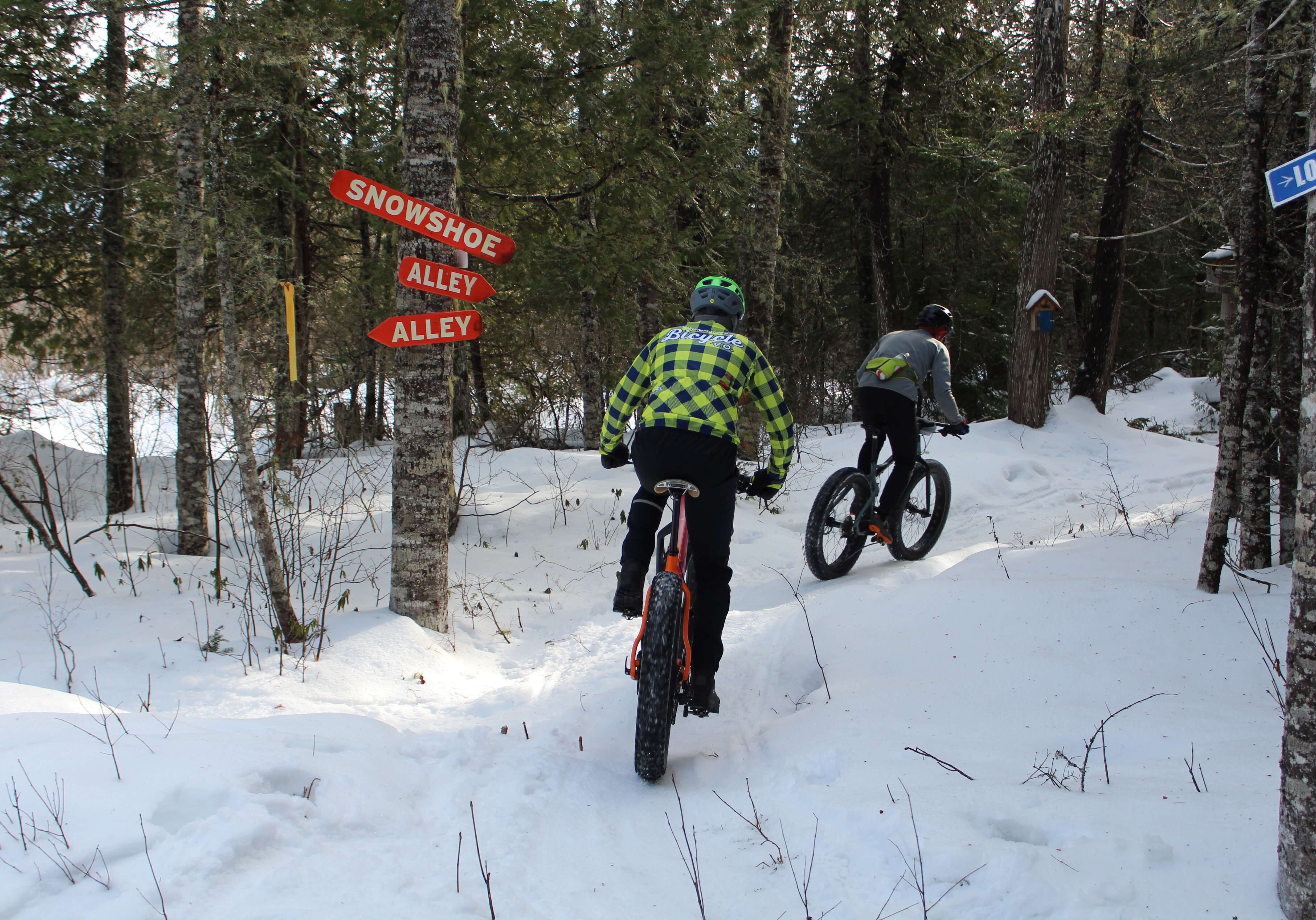 Fat Tire Biking on the trails around Ranglely Maine. Fat Bike