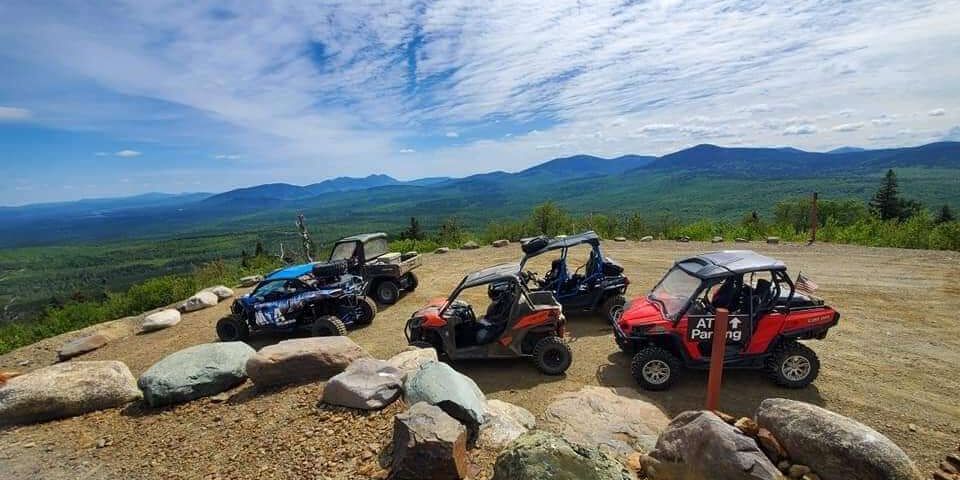 ATV riding on Quill Hill in Rangeley Lakes area of Maine