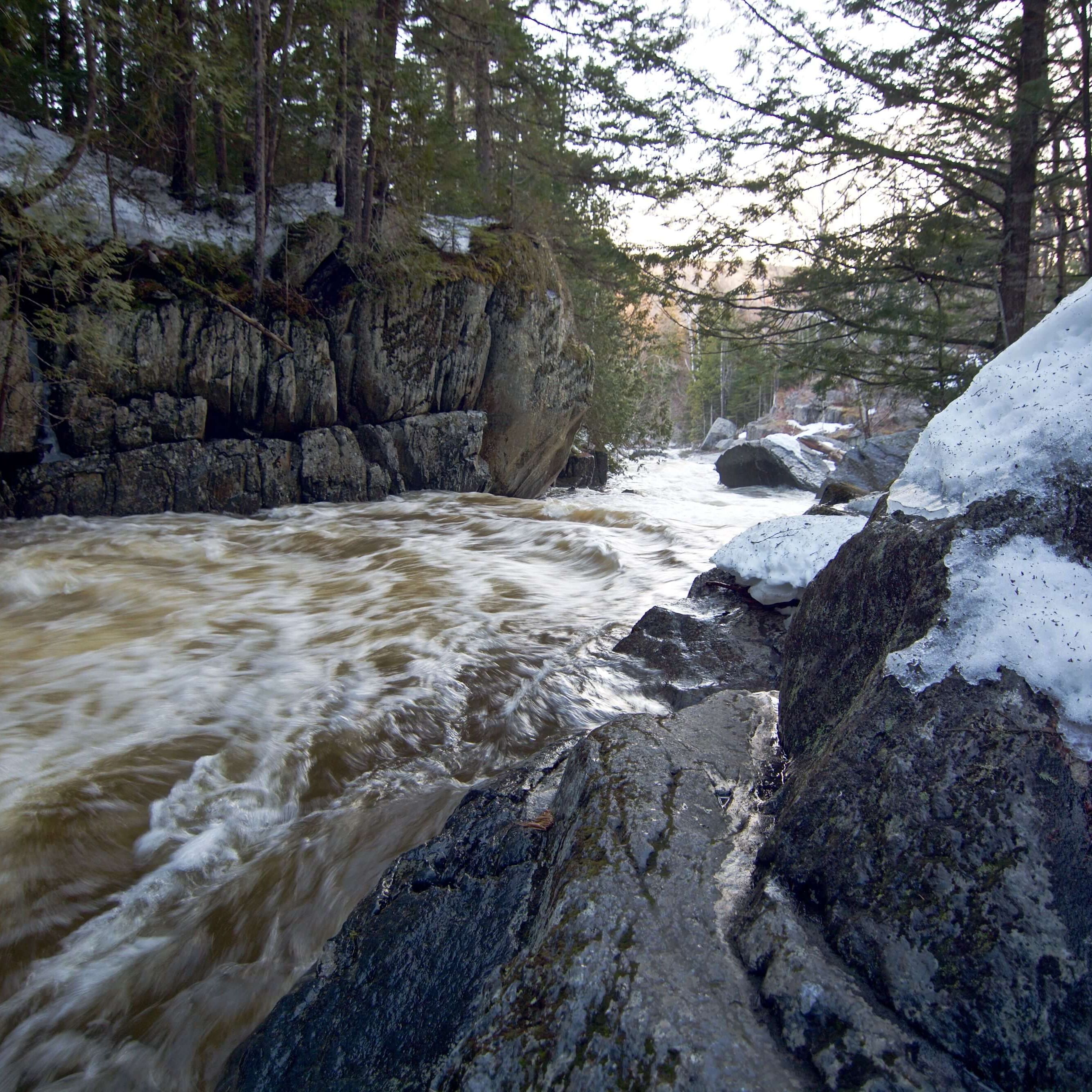 Spring run-off, Cascade Gorge, Sandy River Plantation, Rangeley Lakes Area, Maine